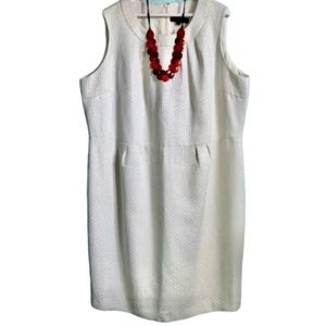 Alex Marie white metallic sheath dress size 20W